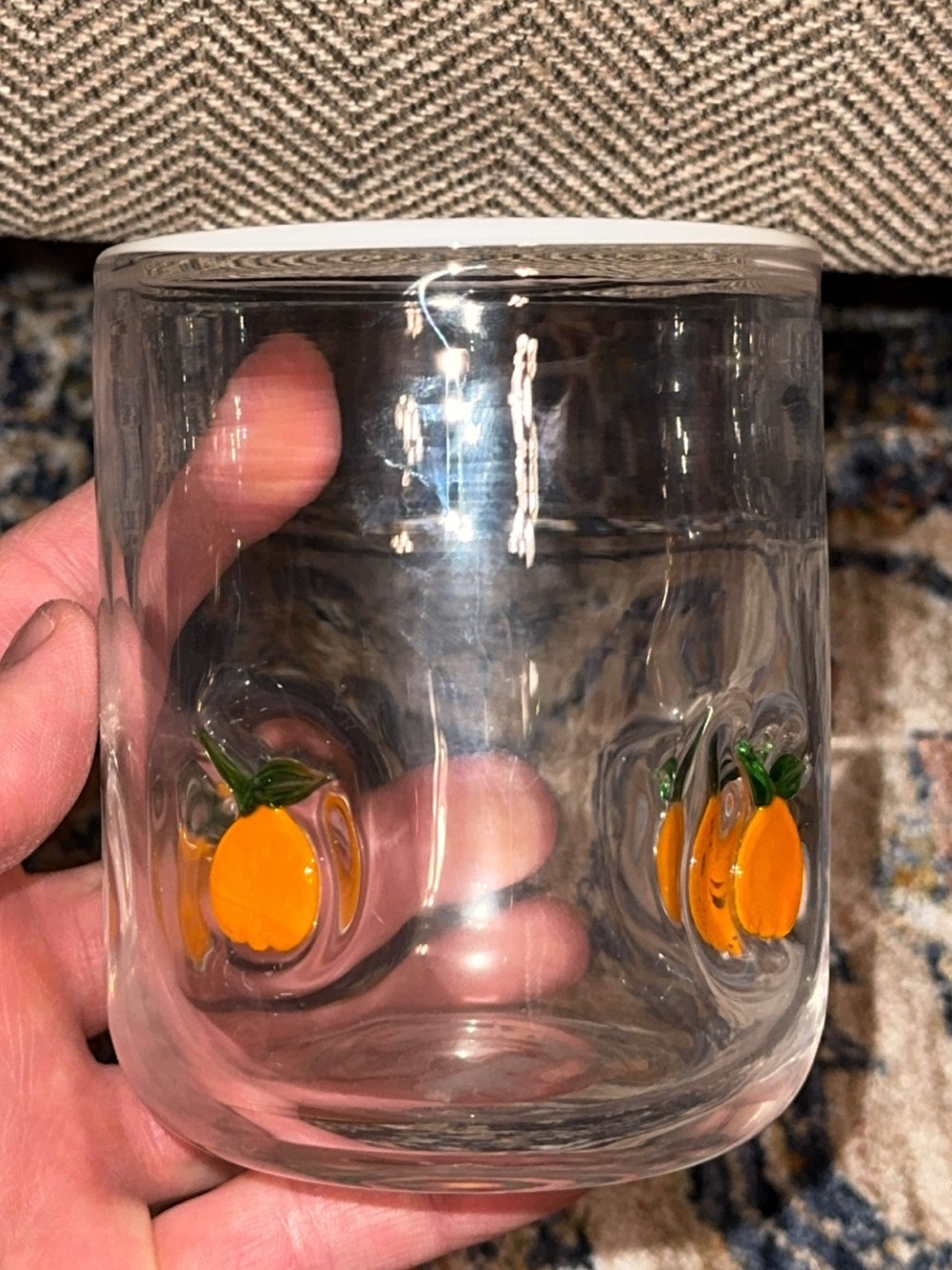NWOT Food & Drink Icon Juice Glass ANTHROPOLOGIE mimosa - Picture 2 of 2